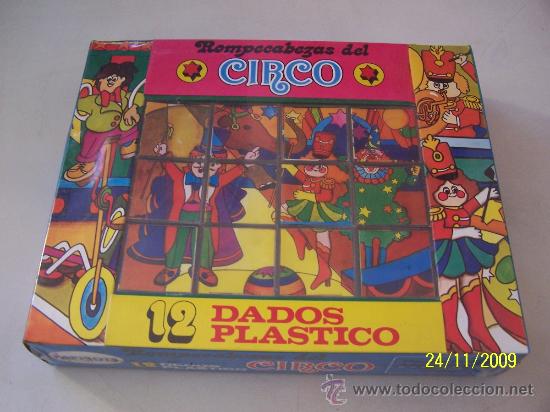 Puzzles: ROMPECABEZAS DEL CIRCO, PAPIROTS-CON 12 DADOS DE PLASTICO-SIN USAR. - Foto 1