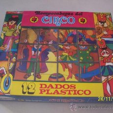 Puzzles: ROMPECABEZAS DEL CIRCO, PAPIROTS-CON 12 DADOS DE PLASTICO-SIN USAR.