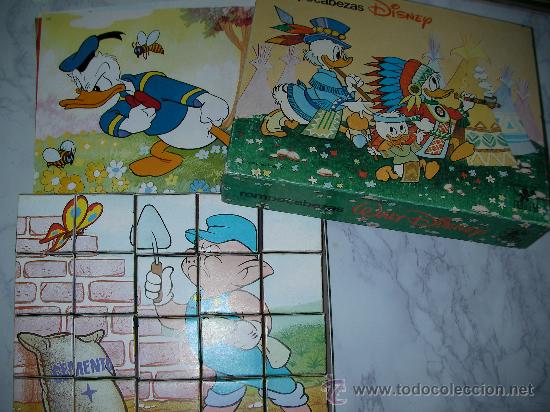 Puzzles: ANTIGUO ROMPECABEZAS DE CUBOS WALT DISNEY DE BORRAS - Foto 1