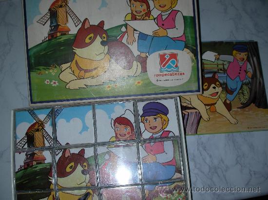 Puzzles: ANTIGUO ROMPECABEZAS TIPO CUBOS - EL PERRO DE FLANDES - Foto 1