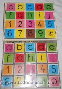 Puzzles: PUZZLE O ROMPECABEZAS DE CUBOS DE BORR&Aacute;S, ABECEDARIO Y N&Uacute;MEROS - Foto 1