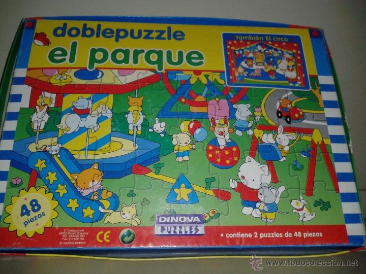 Puzzles: DOBLEPUZZLE -- EL CIRCO Y EL PARQUE -- 48 PIEZAS CADA UNO -- DINOVA -- - Foto 2
