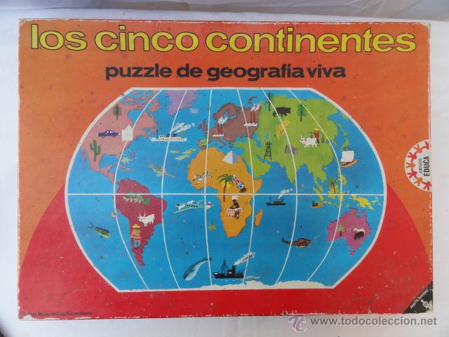 Puzzles: PUZZLE LOS CINCO CONTINENTES. JUEGOS EDUCA. - Foto 1