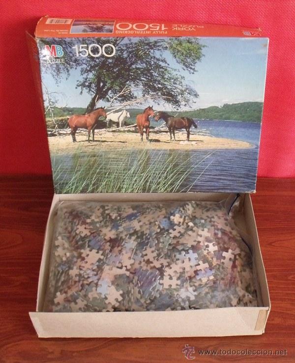 Puzzles: Puzzle 1500 Piezas Caballos en el Lago - MB Puzzle - Foto 1