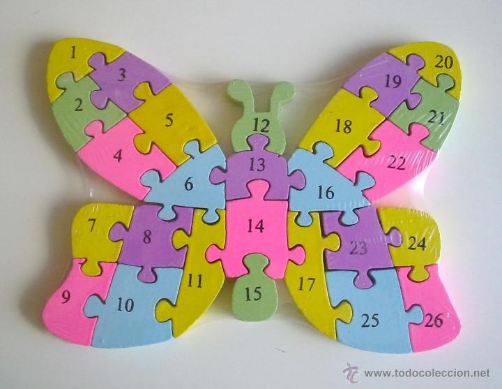 puzzle mariposa madera