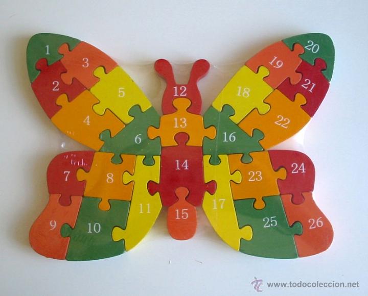 Ambiente Cordero Tregua puzzle de madera. mariposa. puzle de letras y n - Buy Antique puzzles on  todocoleccion