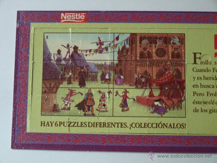 Puzzles: MINI PUZZLE NESTLE EL JOROBADO DE NOTRE DAME Nº 5. 17 X 8 CM. VER FOTOS. - Foto 4 - 48885102