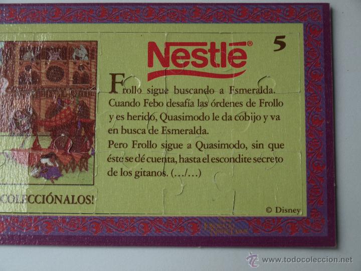 Puzzles: MINI PUZZLE NESTLE EL JOROBADO DE NOTRE DAME Nº 5. 17 X 8 CM. VER FOTOS. - Foto 5 - 48885102