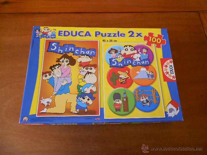 Puzzles: PUZZLE EDUCA 100 PIEZAS x 2 SHINCHAN - Foto 1
