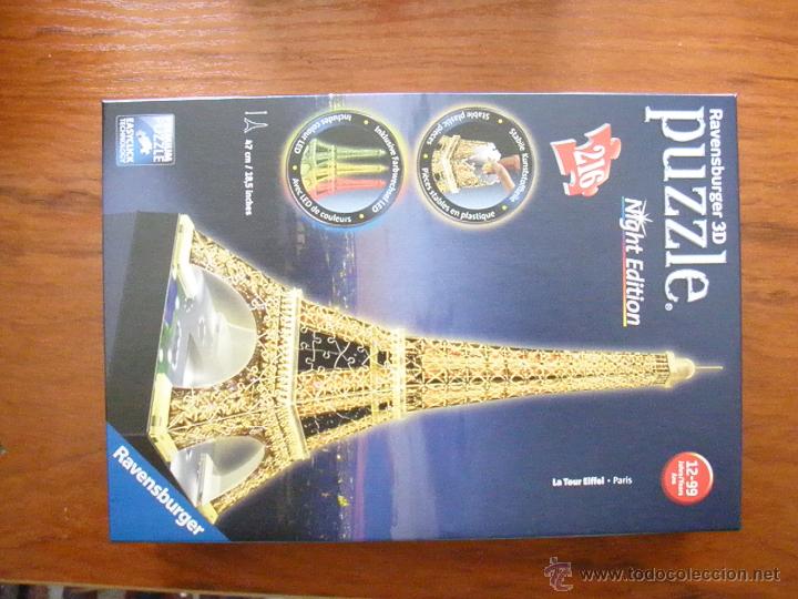Puzzles: PUZLE PUZZLE 3D TORRE EIFFEL edici&oacute;n noche COMO NUEVO - Foto 2