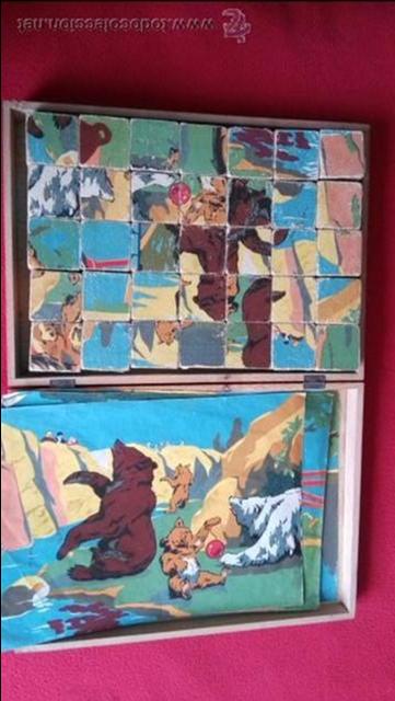 Puzzles: ANTIGUO ROMPECABEZAS EN CAJA DE MADERA - Foto 1
