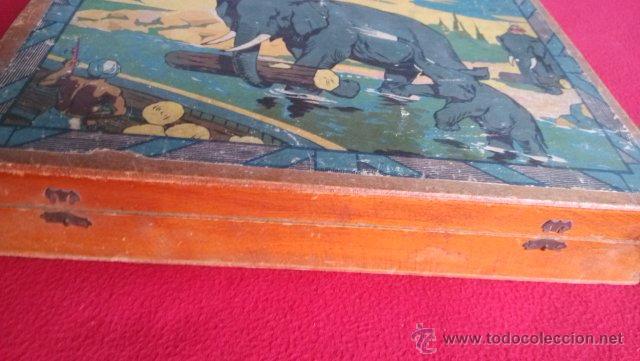 Puzzles: ANTIGUO ROMPECABEZAS EN CAJA DE MADERA - Foto 3