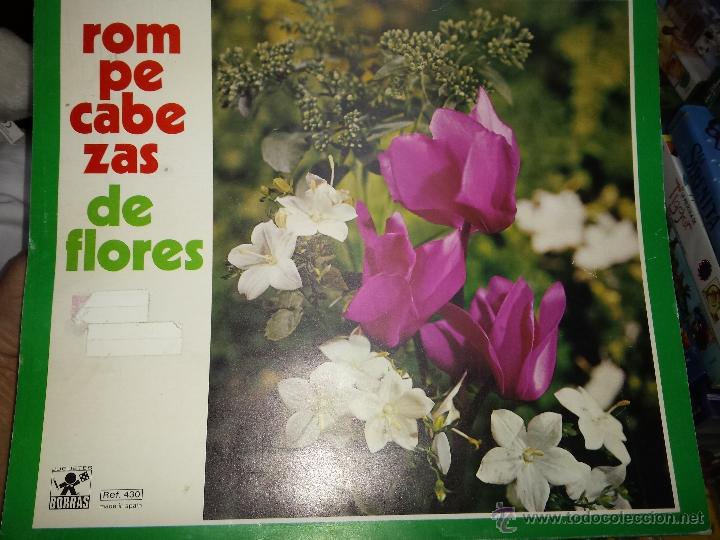 Puzzles: ANTIGUO ROMPECABEZAS DE FLORES BORRAS DE 30 CUBOS - Foto 1