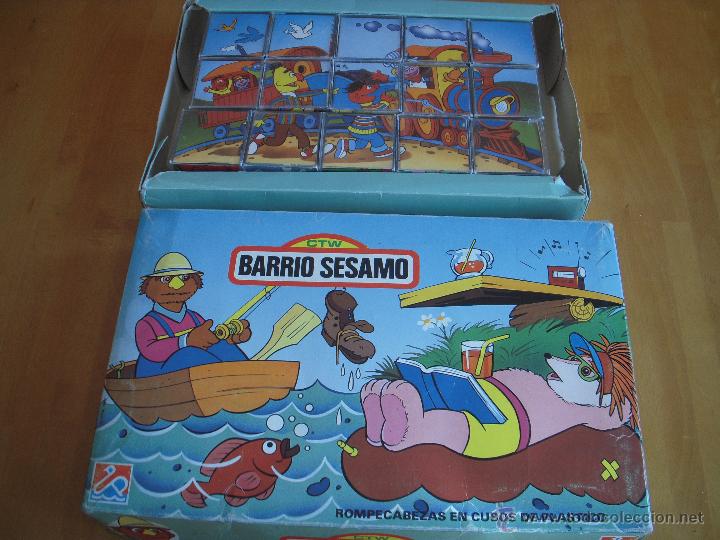 Puzzles: Rompecabezas Puzzle en cubos de pl&aacute;stico. Barrio Sesamo - Foto 1