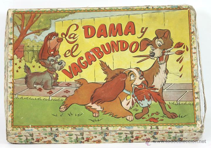 Puzzles: PUZZLE LA DAMA Y EL VAGABUNDO. CAJA ORIGINAL. WALT DISNEY. GRAF. HAMBURG. A&Ntilde;OS 50.