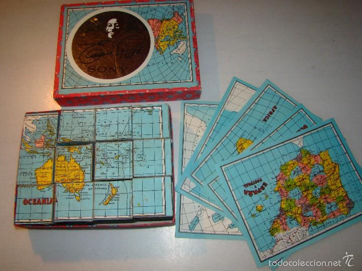 Puzzles: Antiguo puzzle de cubos - MAPAS - Foto 1