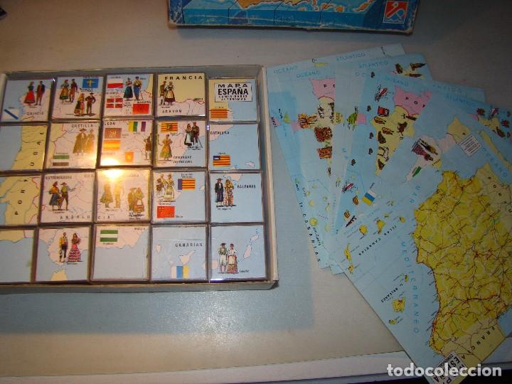 Puzzles: Antiguo rompecabezas geogr&aacute;fico en cubos de plastico - Foto 2