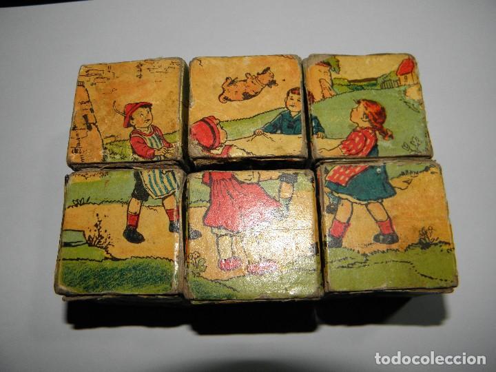 Puzzles: ANTIGUO PUZLE DADOS DE CARTON - Foto 2