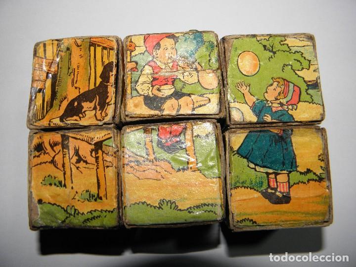 Puzzles: ANTIGUO PUZLE DADOS DE CARTON - Foto 3