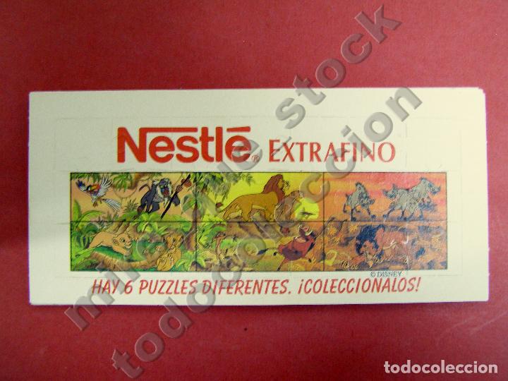 Puzzles: JUEGO DE 6 PUZZLES DE EL REY LE&Oacute;N, OBSEQUIO DE NESTL&Eacute; - SET COMPLETO - Foto 3