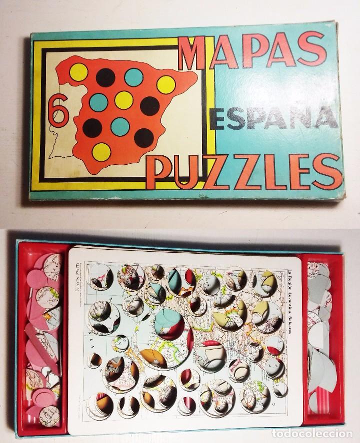 Puzzles: 6 MAPAS PUZZLES. ESPA&Ntilde;A. - Foto 1
