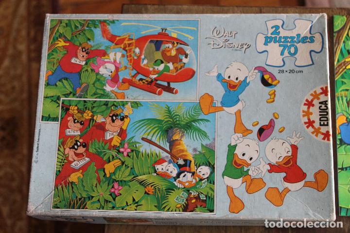 Puzzles: WALT DISNEY, 2 PUZZLES 70, 28X20 cms, EDUCA, 6908, COMPLETO - Foto 2