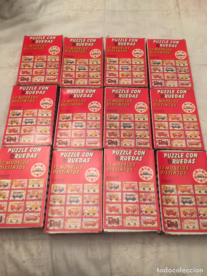 Puzzles: Colecci&oacute;n completa de puzzles con ruedas educa 1983 sin usar - Foto 2