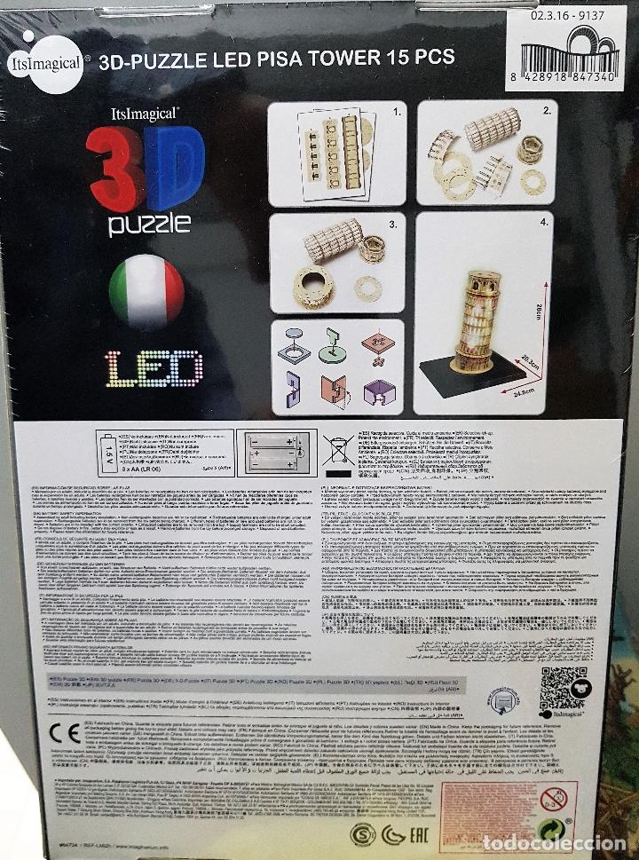 Puzzles: TORRE DE PISA. CON LUZ LED. ITSIMAGICAL. NUEVO - Foto 3