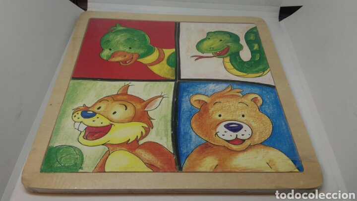Puzzles: PUZZLE DE MADERA ANIMALES INFANTIL 4 MODELOS - Foto 1