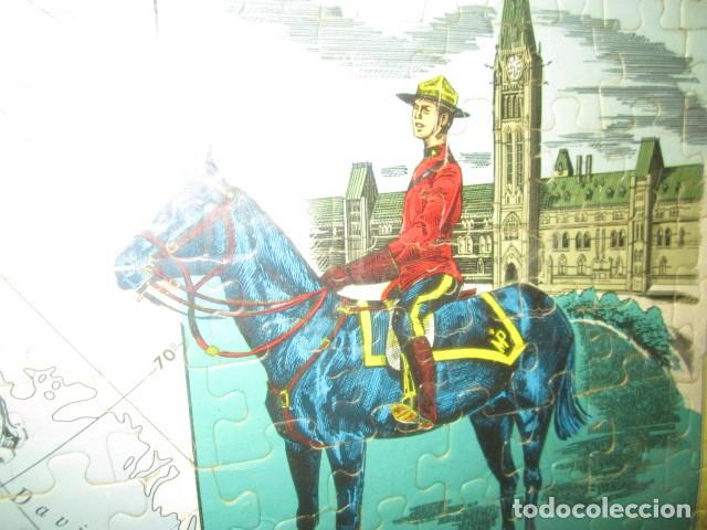 Puzzles: Antiguo puzzle con mapa de Canad&aacute;, enmarcado. 57,5 x 42 cms. - Foto 4