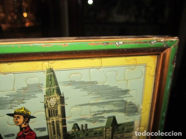 Puzzles: Antiguo puzzle con mapa de Canad&aacute;, enmarcado. 57,5 x 42 cms. - Foto 6