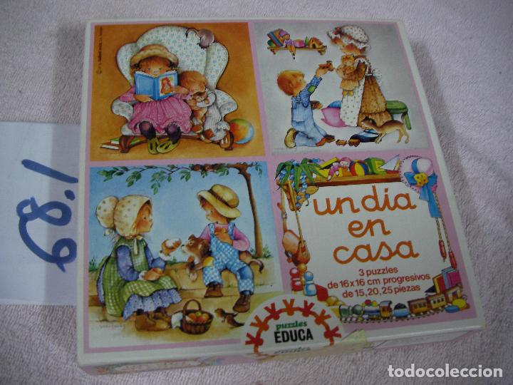 Puzzles: ANTIGUO PUZZLE PROGRESIVO EDUCA - UN DIA EN CASA - Foto 1