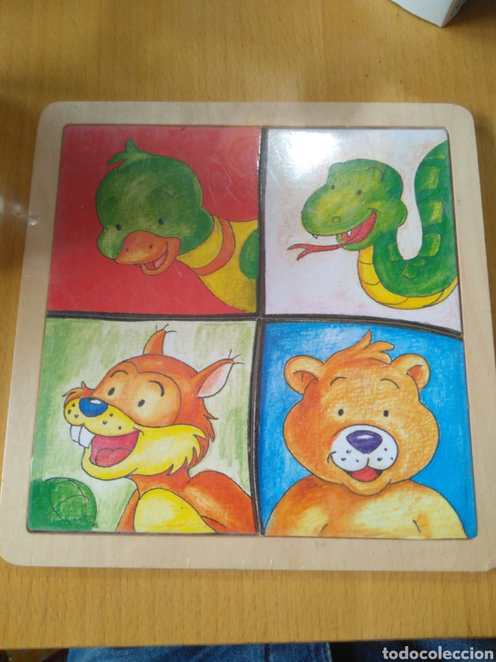 Puzzles: PUZZLE DE ANIMALES DE MADERA - Foto 1