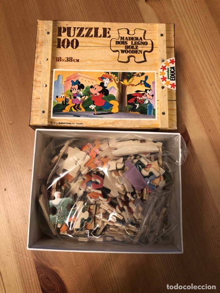 Puzzles: Puzzle madera Mickey Mouse educa 83 juego antiguo egb - Foto 1
