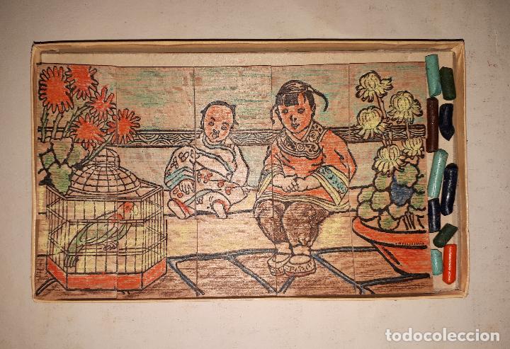 Puzzles: ANTIGUO PUZZLE DE MADERA PARA COLOREAR - Foto 3