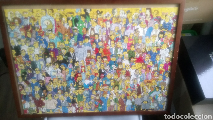 Puzzles: ENORME PUZZLE ENMARCADO DE LOS SIMPSON. - Foto 1
