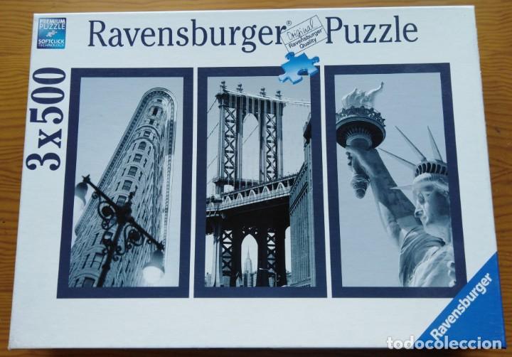 Puzzles: PUZZLE RAVENSBURGER (NUEVA YORK) (3x500 PIEZAS). - Foto 1