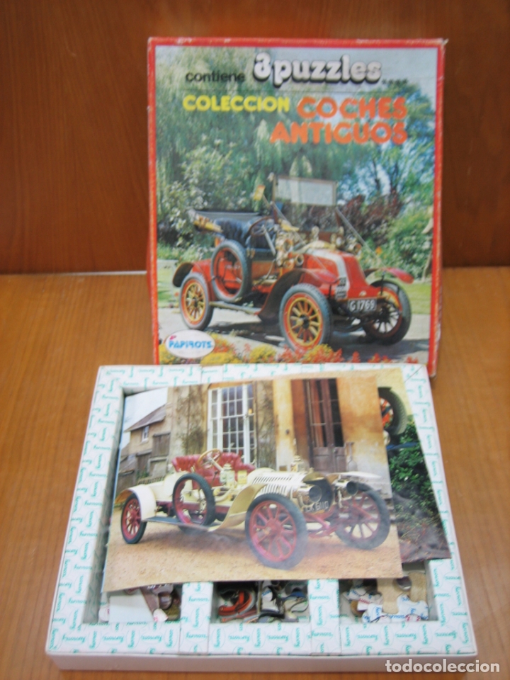 Puzzles: Antiguo puzlzle. Coches Antiguos de Papiros - Foto 2