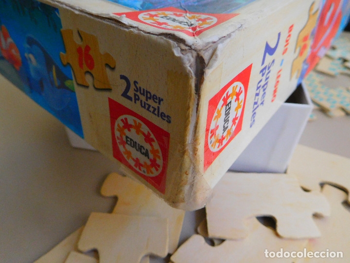 Puzzles: PUZZLE INFANTIL 2 X 16 PIEZAS MADERA BUSCANDO A NEMO FINDING NEMO EDUCA, COMPLETO - Foto 6