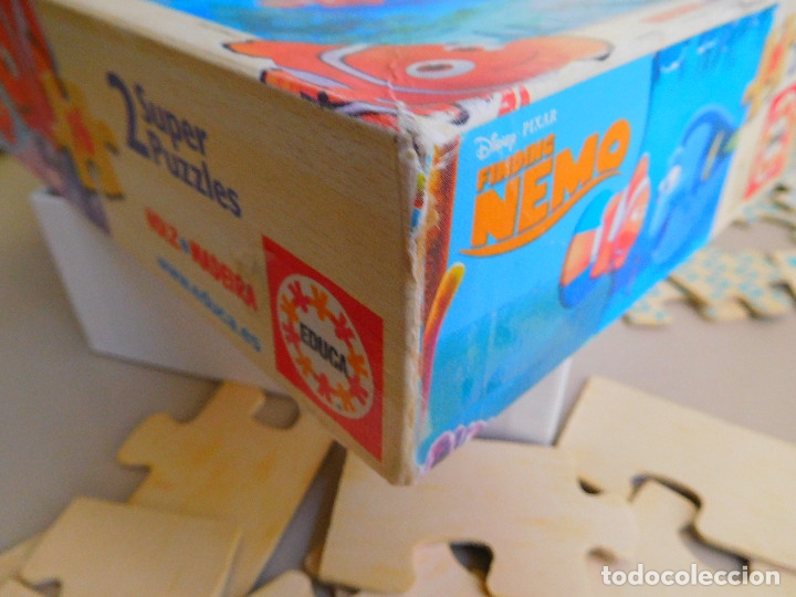 Puzzles: PUZZLE INFANTIL 2 X 16 PIEZAS MADERA BUSCANDO A NEMO FINDING NEMO EDUCA, COMPLETO - Foto 7