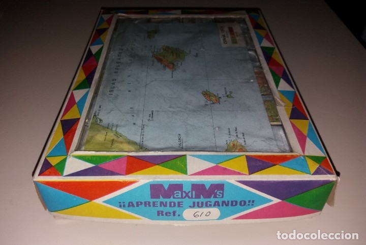 Puzzles: Juguete rompecabezas. Maxims mapas de Espa&ntilde;a, 24 cubos de pl&aacute;stico, completo - Foto 1