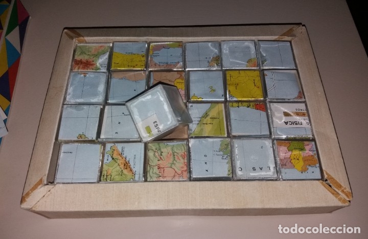 Puzzles: Juguete rompecabezas. Maxims mapas de Espa&ntilde;a, 24 cubos de pl&aacute;stico, completo - Foto 4