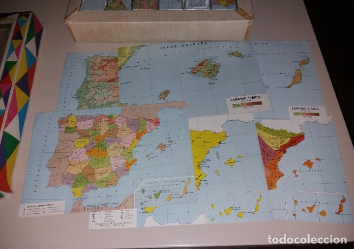 Puzzles: Juguete rompecabezas. Maxims mapas de Espa&ntilde;a, 24 cubos de pl&aacute;stico, completo - Foto 6