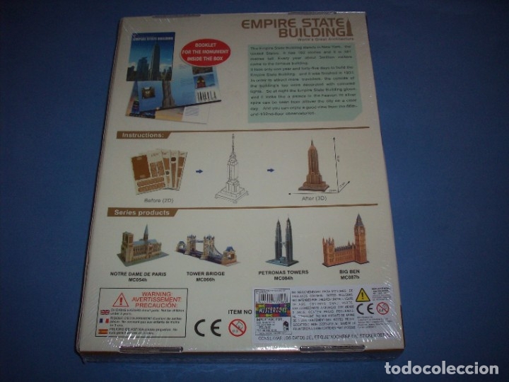 Puzzles: puzzle 3d empire state building 55 piezas - Foto 2