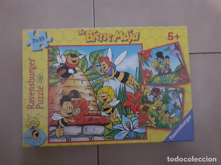 Puzzles: Puzzle Ravensburger, 3 puzzles de la Abeja Maya, 49 piezas cada puzzle. - Foto 1