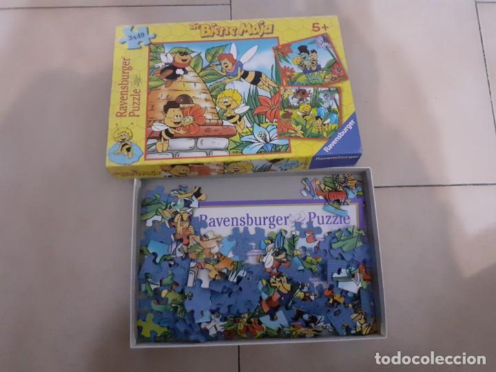 Puzzles: Puzzle Ravensburger, 3 puzzles de la Abeja Maya, 49 piezas cada puzzle. - Foto 2