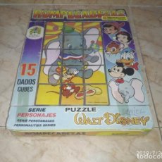 Puzzles: PUZZLE ROMPECABEZAS 15 CUBOS SERIE PERSONAJES WALT DISNEY PIQUÉ MADE IN SPAIN