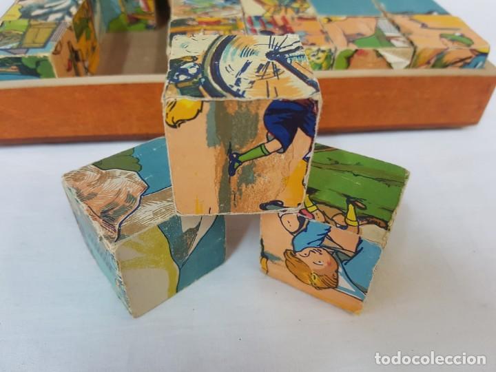 Puzzles: Puzzle de cubos de madera. Años 30. - Foto 4 - 215993366