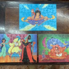 Puzzles: LOTE 3 PUZZLES ALADDIN (DISNEY) - 22X11 CM - 54 PIEZAS. Lote 216607238