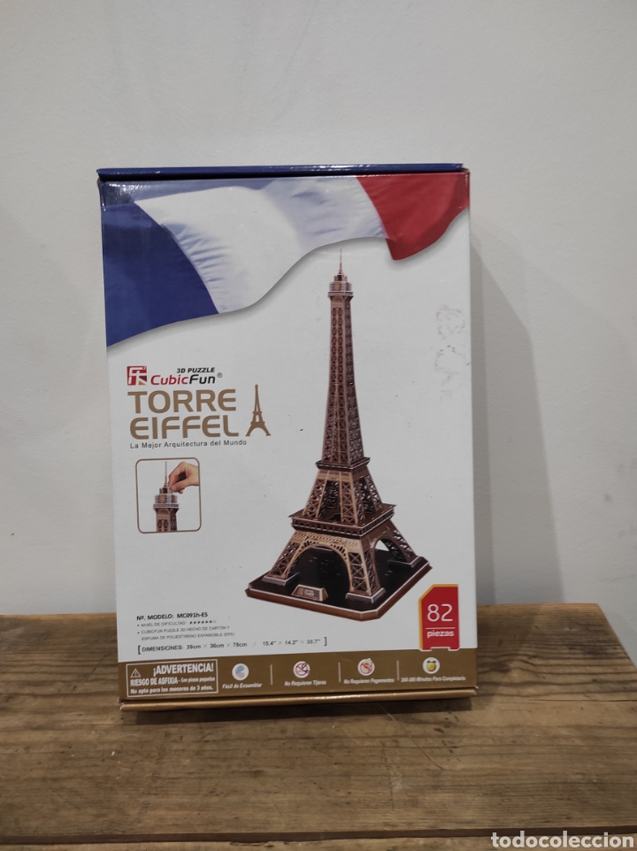 Puzzles: PUZZLE 3D CONSTRUYE TORRE EIFFEL, NUEVO, SIN JUGAR. - Foto 1